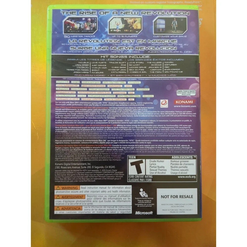 Karaoke Revolution : LN Xbox 360 Tested And Works